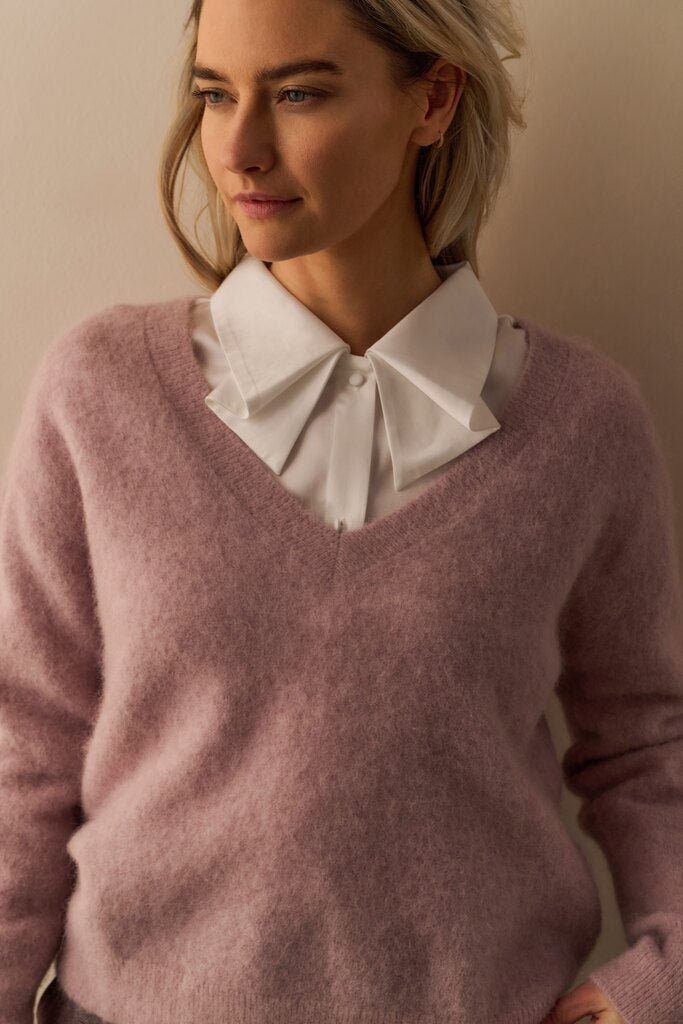 YAYA - Blouse Bow Collar Pure White - Luxedy