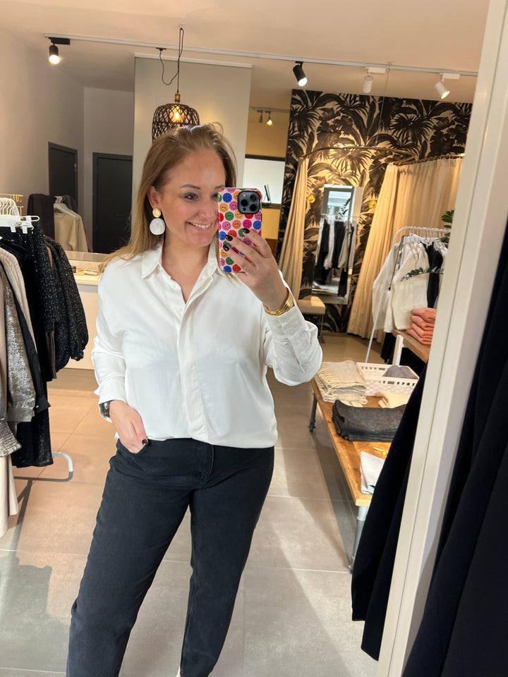 YAYA - Blouse Cropped Off White - Luxedy