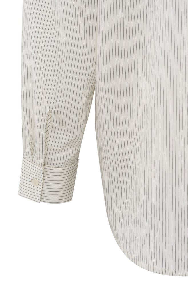 YAYA - Blouse Flowy Pinstripe Shirt Phantom Dessin - Luxedy