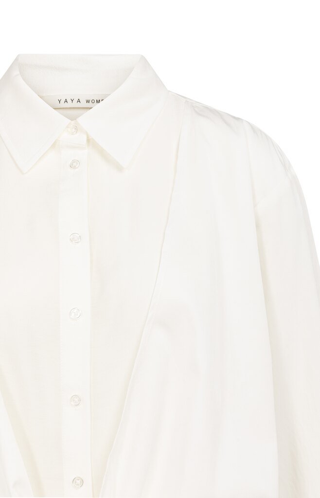 YAYA - Blouse Layered & Knot Offwhite - Luxedy
