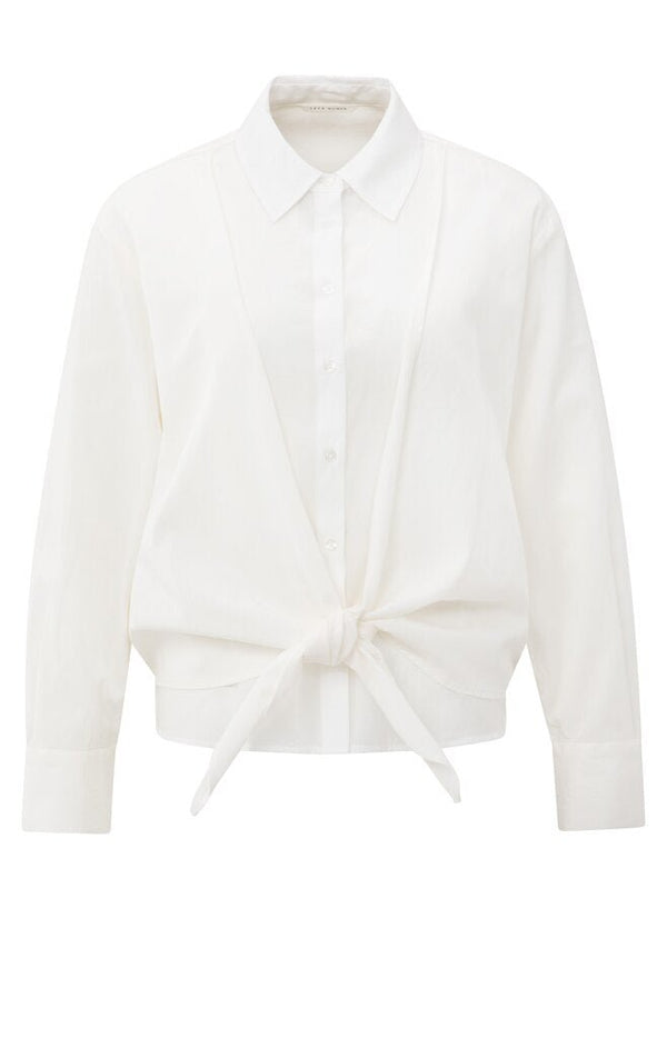 YAYA - Blouse Layered & Knot Offwhite - Luxedy