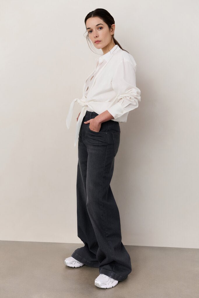 YAYA - Blouse Layered & Knot Offwhite - Luxedy