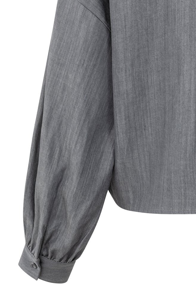 YAYA - Blouse Pocket Washed Grey - Luxedy