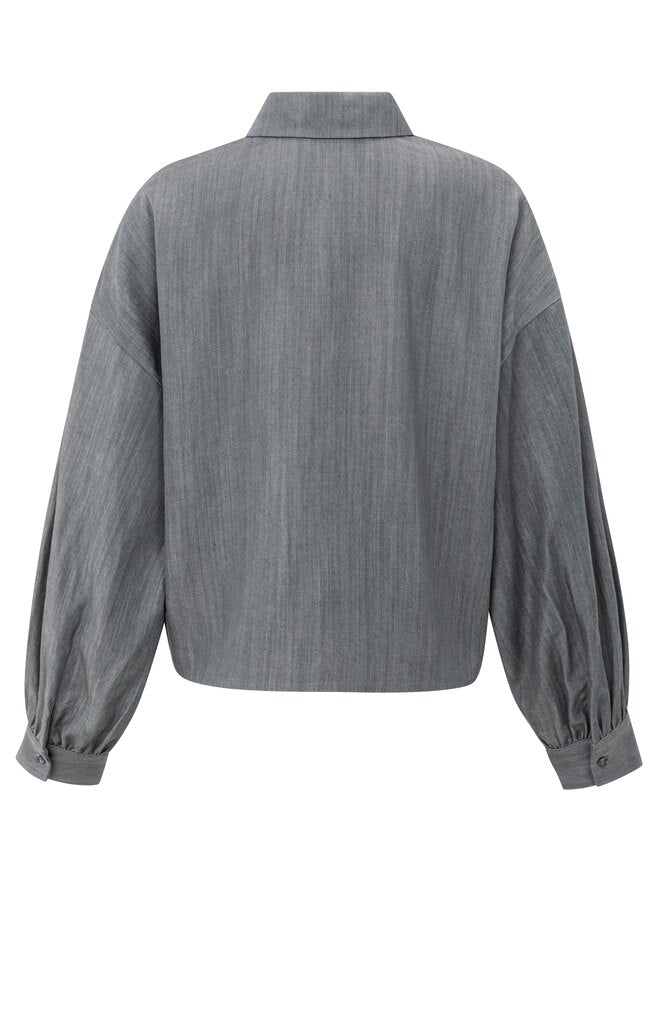 YAYA - Blouse Pocket Washed Grey - Luxedy