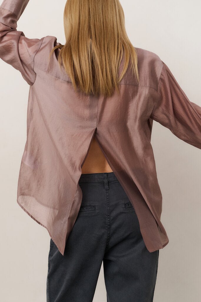 YAYA - Blouse Sheer Blush Pink - Luxedy