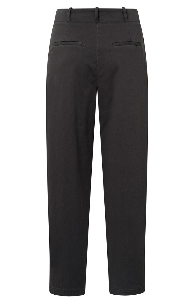 YAYA - Broek Cotton Woven High Waist Phantom - Luxedy