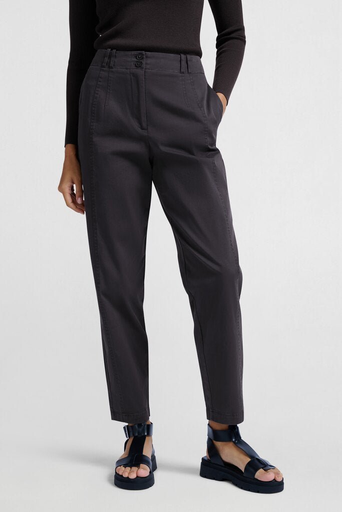 YAYA - Broek Cotton Woven High Waist Phantom - Luxedy