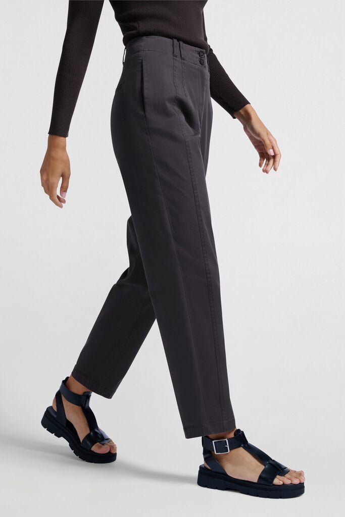 YAYA - Broek Cotton Woven High Waist Phantom - Luxedy