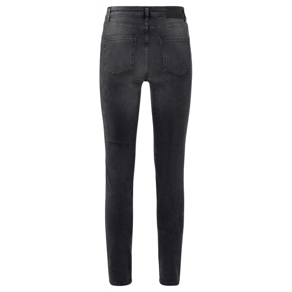 YAYA - Broek High Waist Skinny Jeans Grey - Luxedy