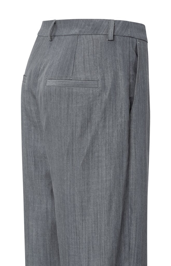 YAYA - Broek High Waist Washed Grey - Luxedy