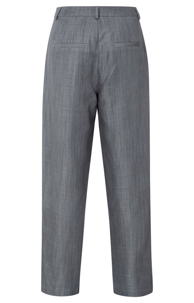 YAYA - Broek High Waist Washed Grey - Luxedy