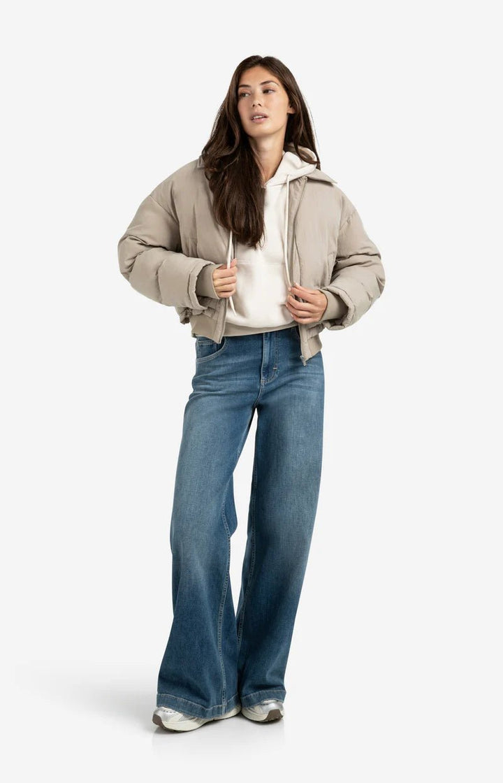 YAYA - Broek High Waist Wide Blue Denim (lengte 30) - Luxedy