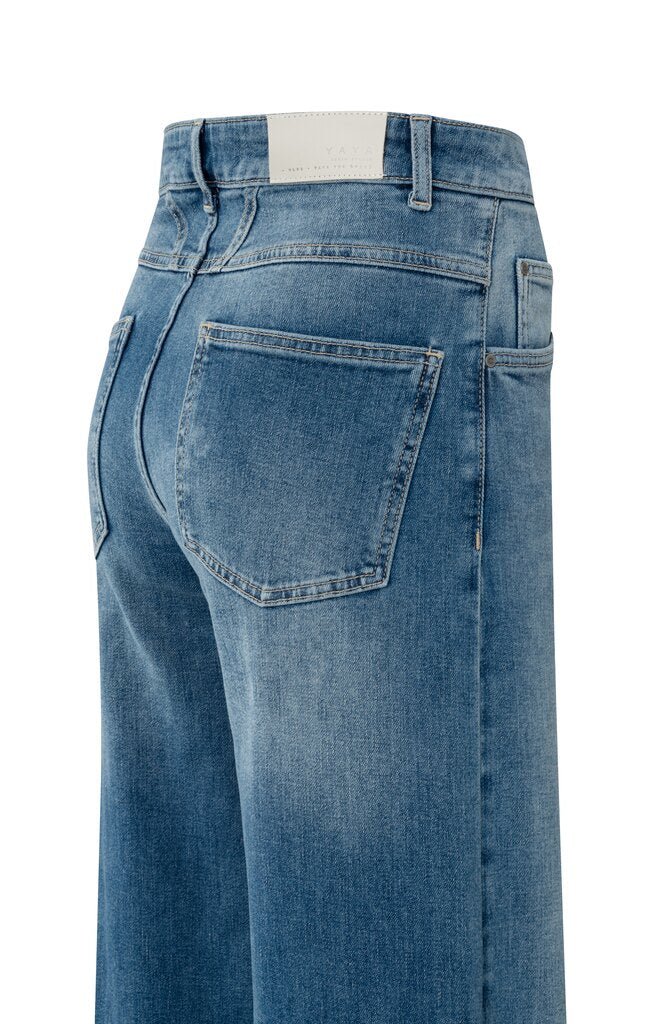 YAYA - Broek High Waist Wide Blue Denim (lengte 30) - Luxedy