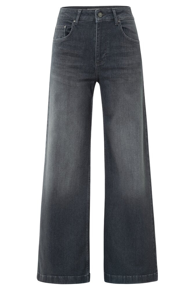 YAYA - Broek High Waist Wide Grey Denim (lengte 32) - Luxedy