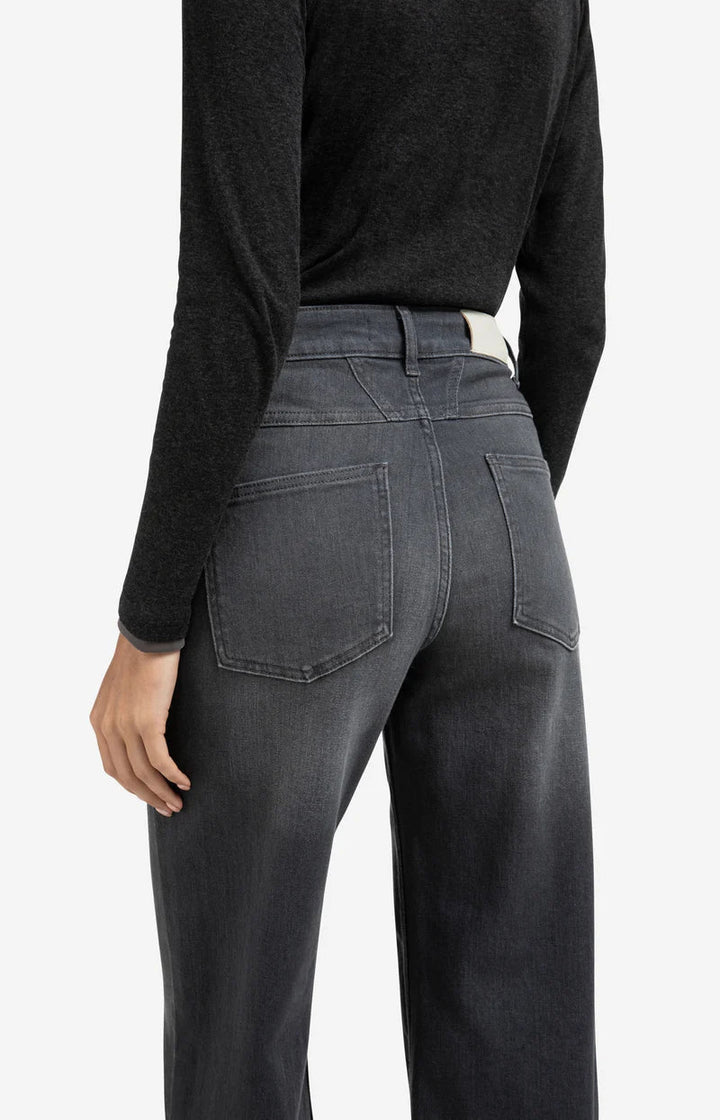 YAYA - Broek High Waist Wide Grey Denim (lengte 32) - Luxedy
