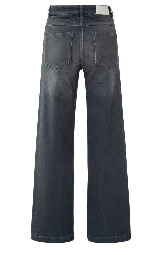 YAYA - Broek High Waist Wide Grey Denim (lengte 32) - Luxedy