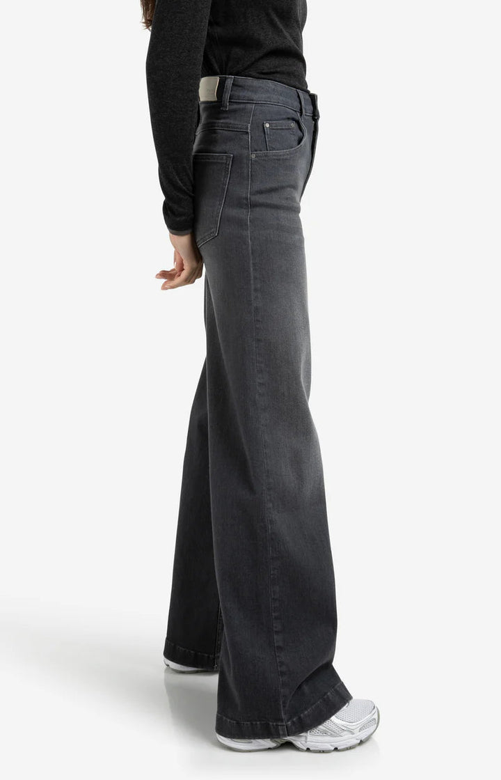 YAYA - Broek High Waist Wide Grey Denim (lengte 32) - Luxedy