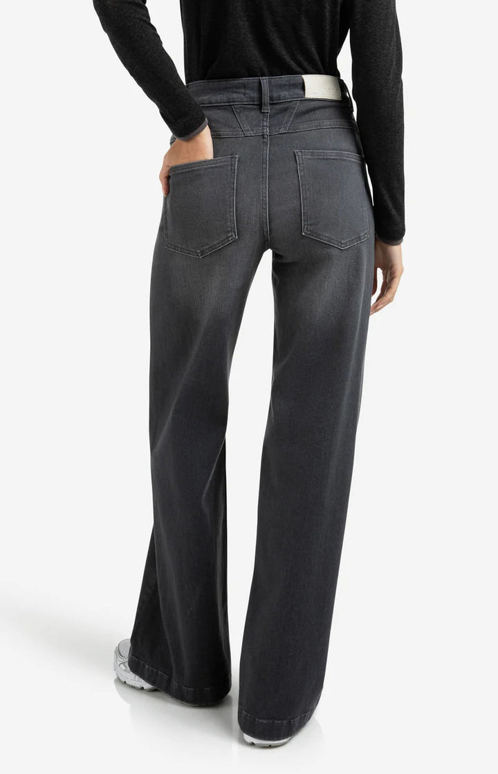 YAYA - Broek High Waist Wide Grey Denim (lengte 32) - Luxedy