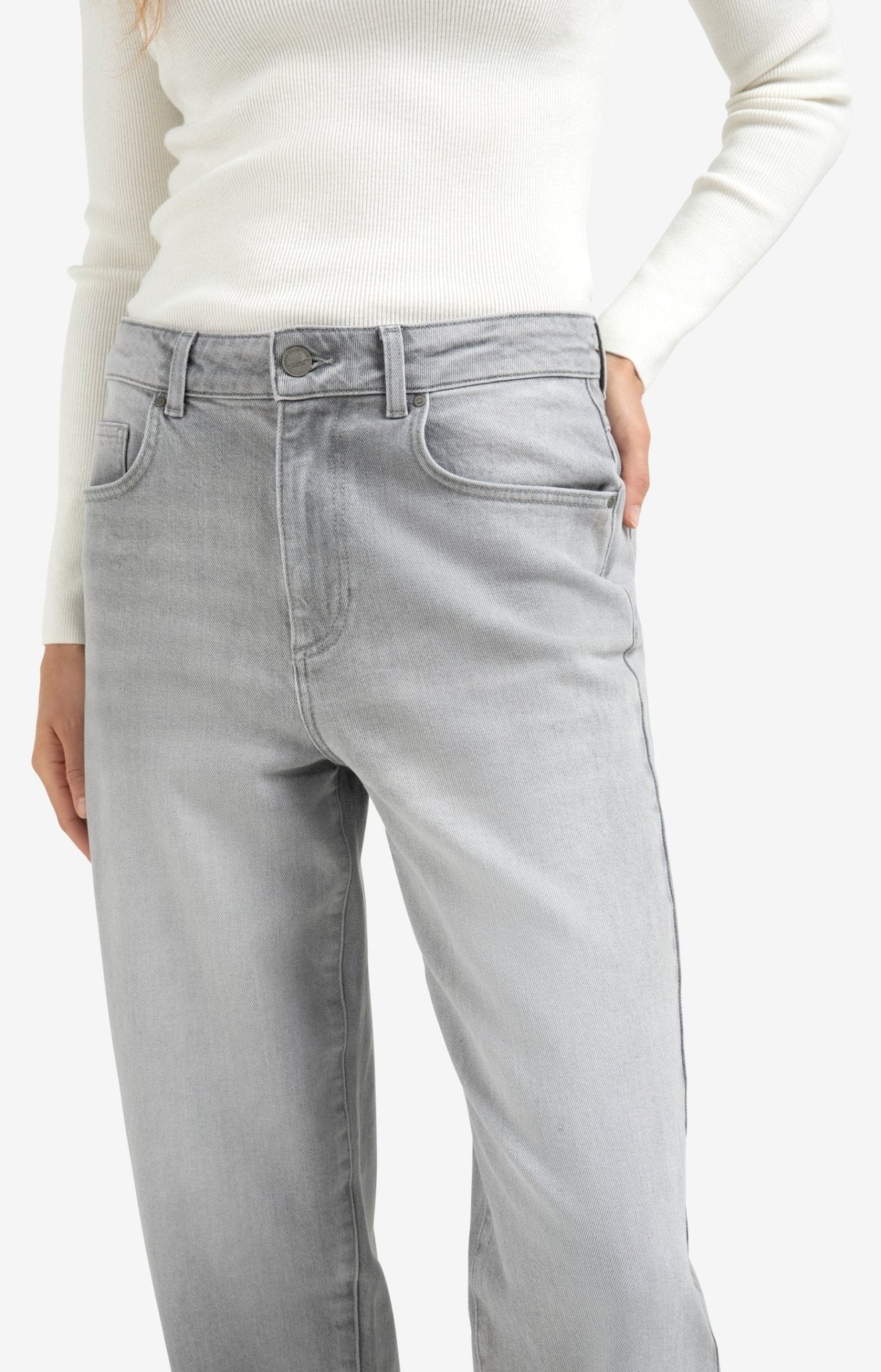 YAYA - Broek Jeans Loose Barrel Fit Light Grey Denim - Luxedy
