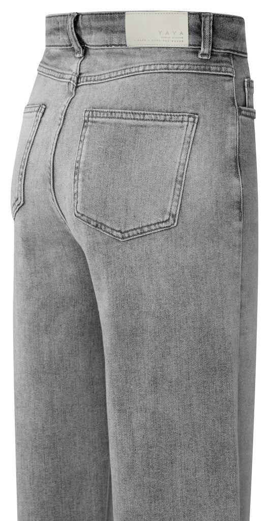 YAYA - Broek Jeans Loose Fit Light Grey Denim - Luxedy