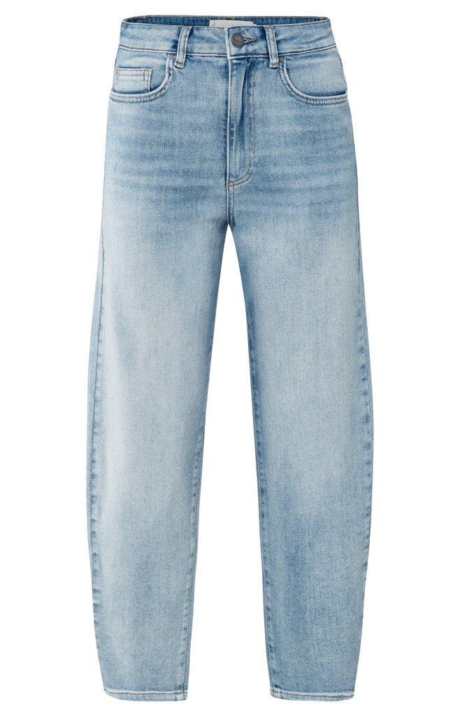 YAYA - Broek Loose Fit High Waist Light Blue Denim - Luxedy