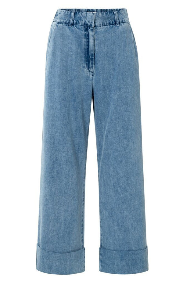 YAYA - Broek Roll - up Blue Denim (lengte 32) - Luxedy