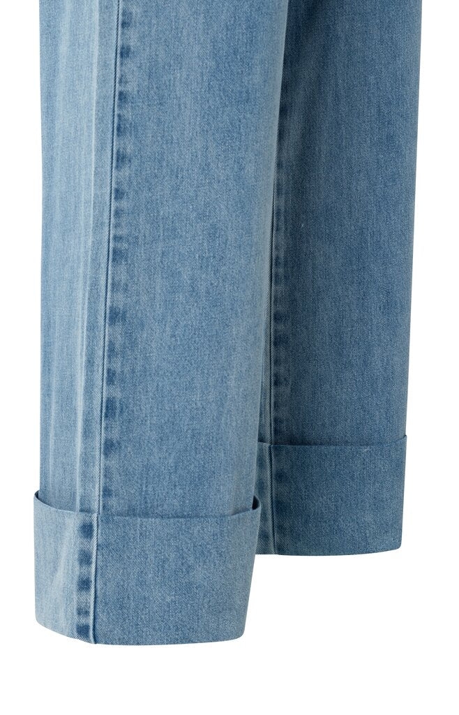 YAYA - Broek Roll - up Blue Denim (lengte 32) - Luxedy