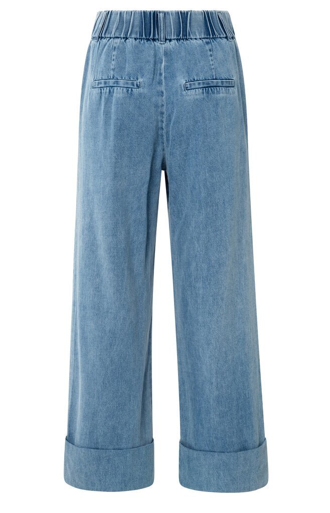 YAYA - Broek Roll - up Blue Denim (lengte 32) - Luxedy