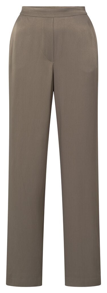 YAYA - Broek Satin Wide Leg Clay Pebble Grey - Luxedy