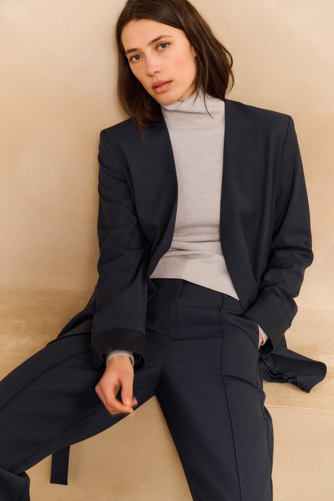 YAYA - Broek Wide Leg Collegiate Blue - Luxedy