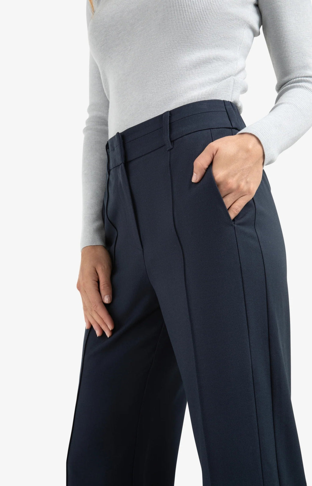 YAYA - Broek Wide Leg Collegiate Blue - Luxedy