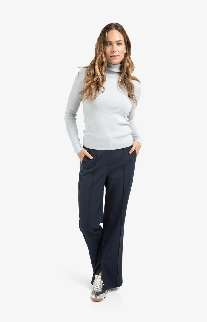 YAYA - Broek Wide Leg Collegiate Blue - Luxedy