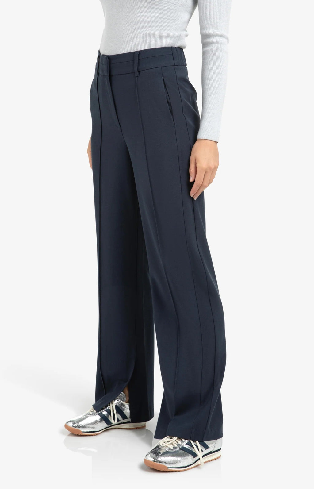 YAYA - Broek Wide Leg Collegiate Blue - Luxedy