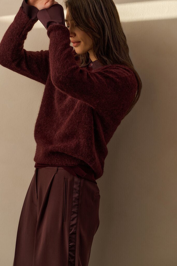 YAYA - Broek Wide Leg Fudge Purple - Luxedy