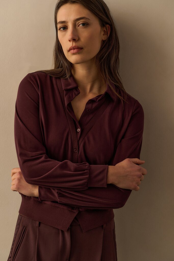 YAYA - Broek Wide Leg Fudge Purple - Luxedy