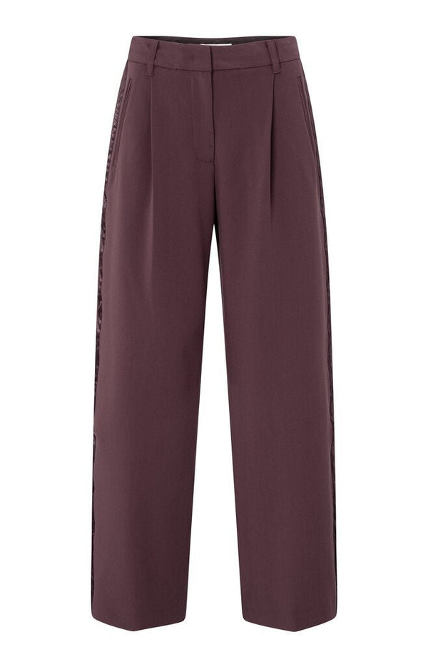 YAYA - Broek Wide Leg Fudge Purple - Luxedy