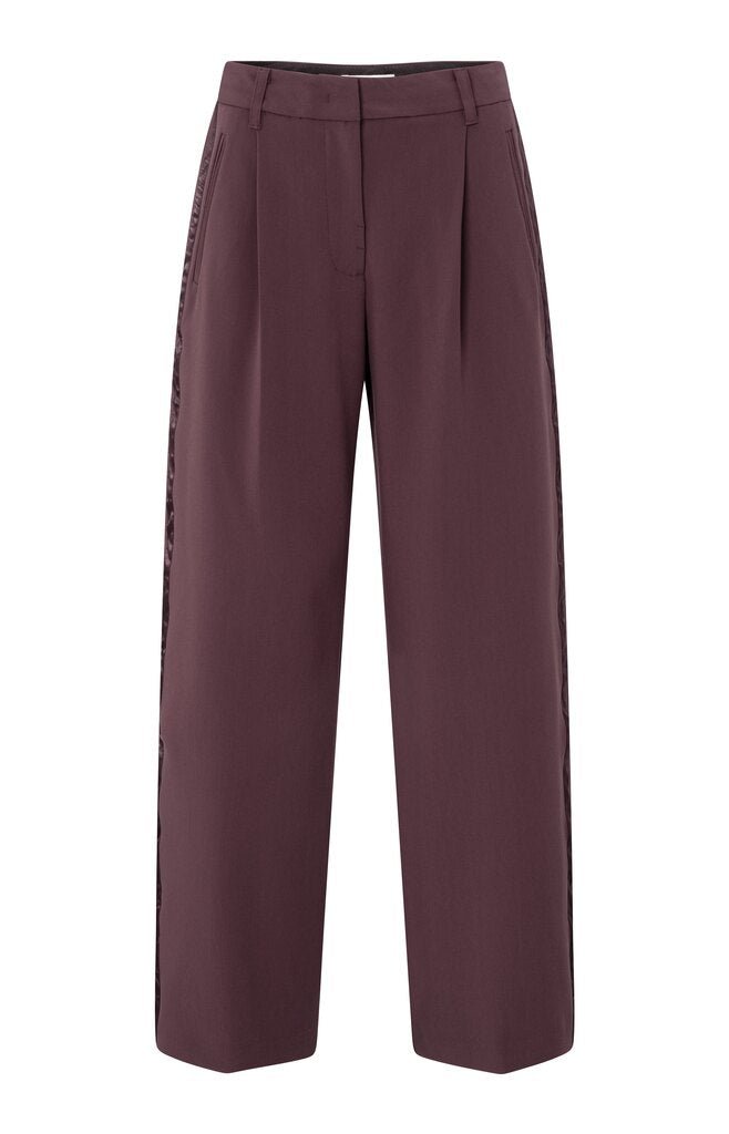 YAYA - Broek Wide Leg Fudge Purple - Luxedy