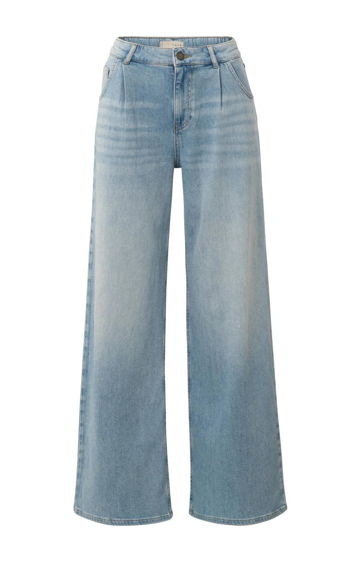YAYA - Broek Wide Leg Light Blue Denim (Lengte 30) - Luxedy