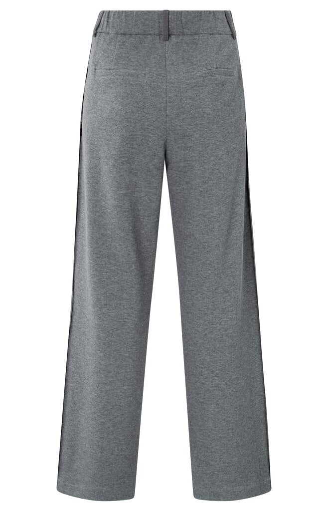 YAYA - Broek Wide Leg Oyster Black Duo Tone - Luxedy