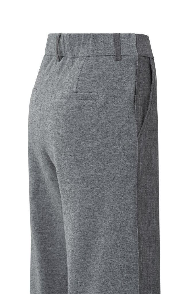YAYA - Broek Wide Leg Oyster Black Duo Tone - Luxedy