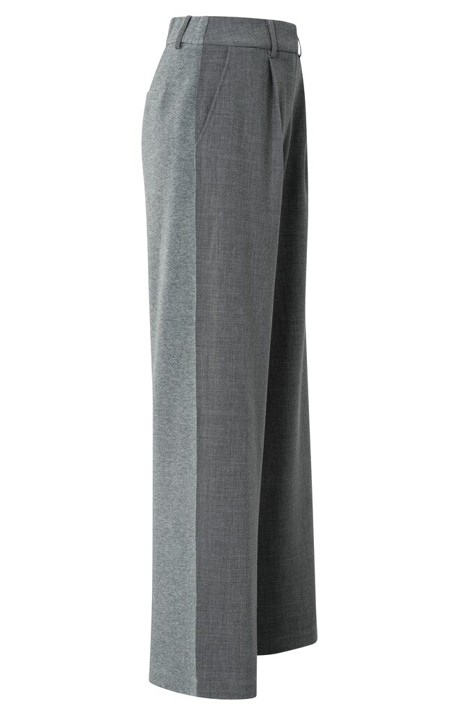 YAYA - Broek Wide Leg Oyster Black Duo Tone - Luxedy