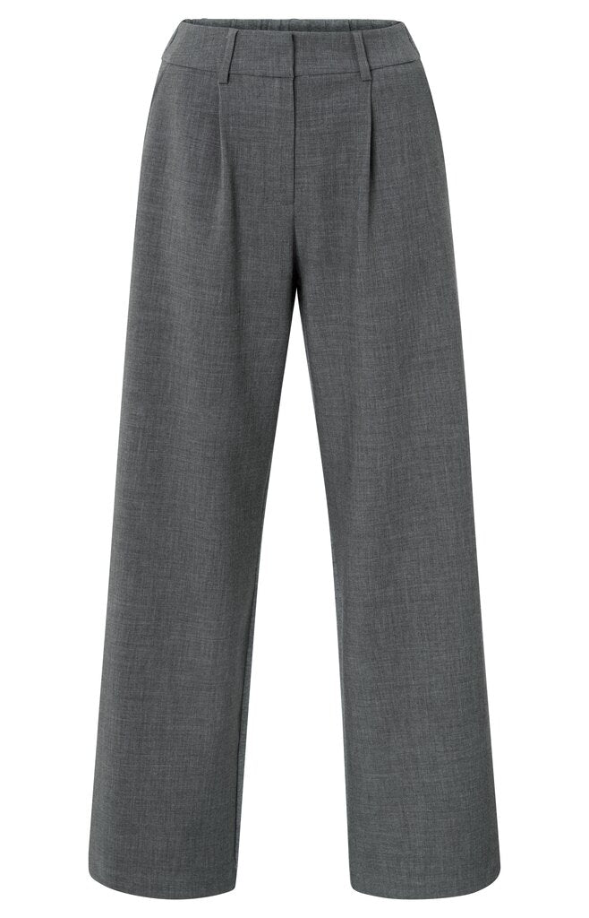YAYA - Broek Wide Leg Oyster Black Duo Tone - Luxedy