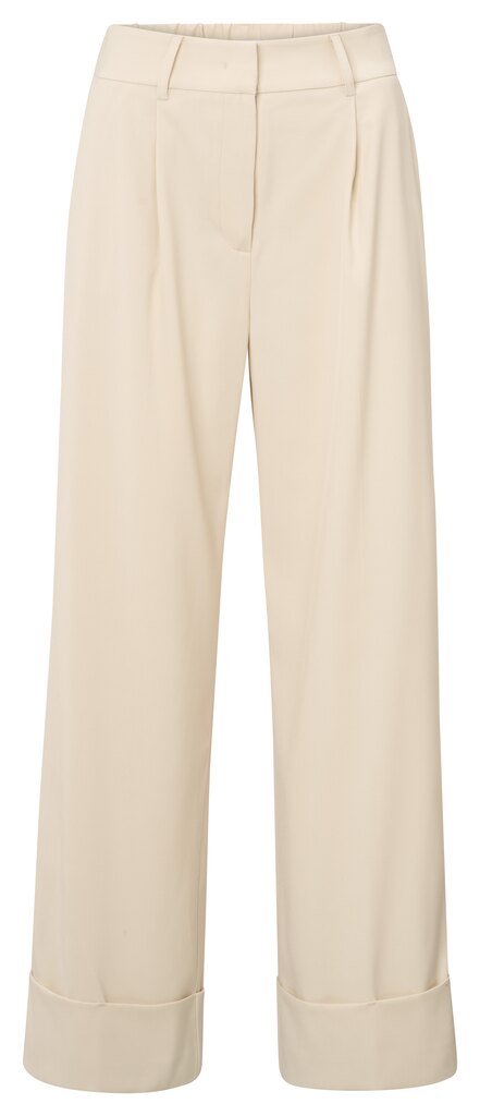 YAYA - Broek Wide Leg Pleats Summer Sand - Luxedy