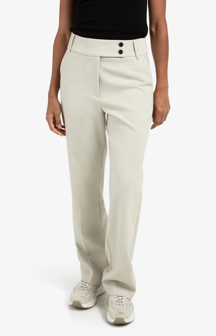 YAYA - Broek Woven Straight Fit Cloud Grey Melange - Luxedy