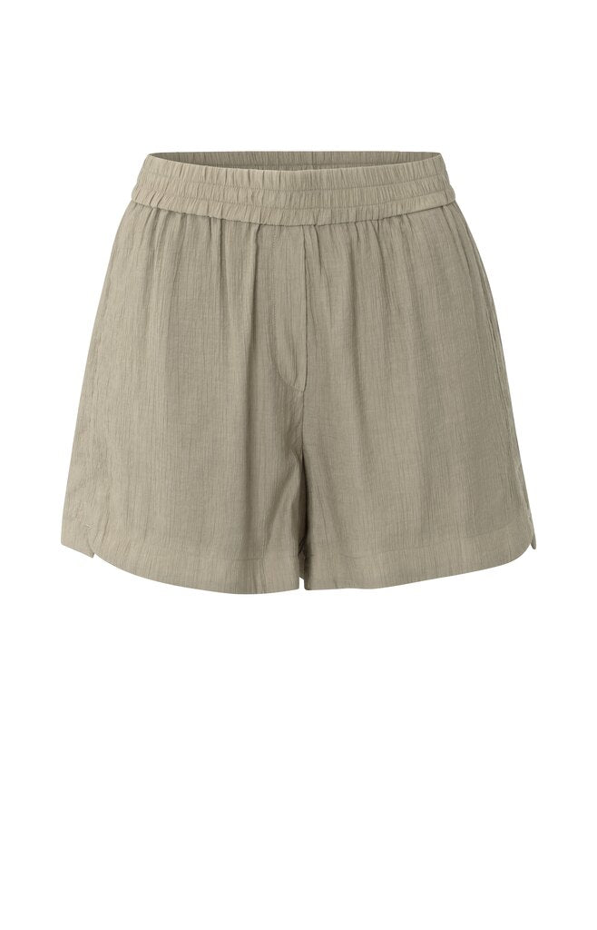 YAYA - Broek Woven Structured Short Seneca Rock Beige - Luxedy