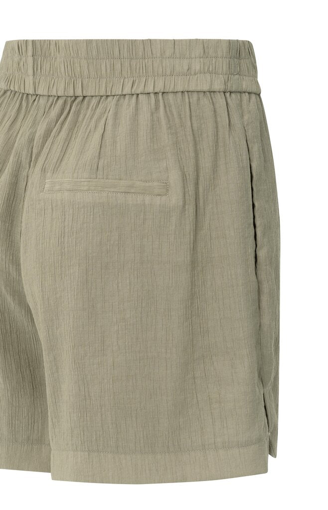 YAYA - Broek Woven Structured Short Seneca Rock Beige - Luxedy
