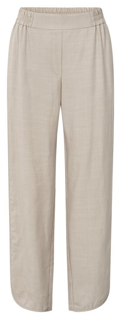YAYA - Broek Woven Structured Silver Lining Beige - Luxedy