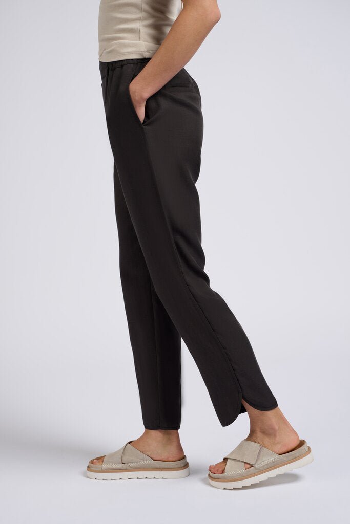 YAYA - Broek Woven Trousers Elastic Waist Licorice Black - Luxedy