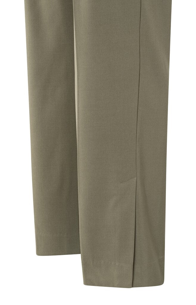 YAYA - Broek Woven Wide Leg Pocket Capers Brownish Green - Luxedy