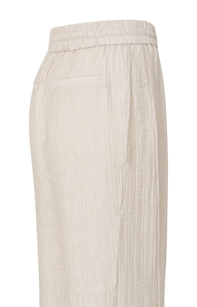 YAYA - Broek Woven Wide Leg Trousers Elastic Waist Moonstruck Grey Dessin - Luxedy